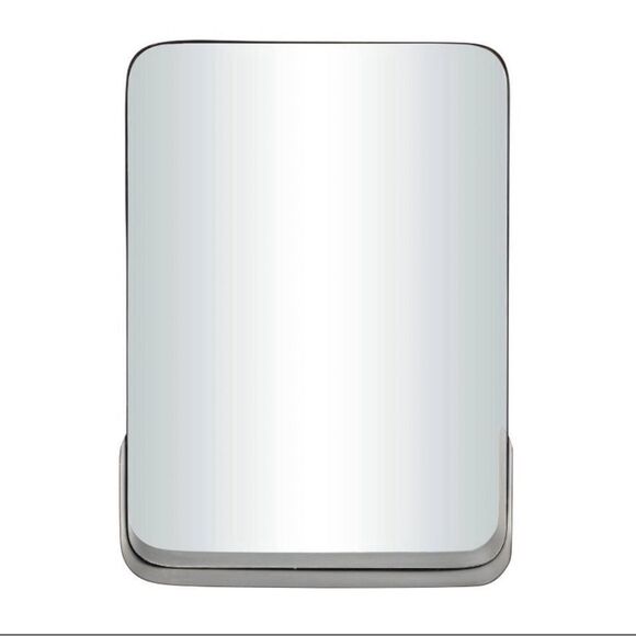 Black Metal Wall Mirror with Shelf for Entry Way or Other. Like New. - Picture 4 of 5